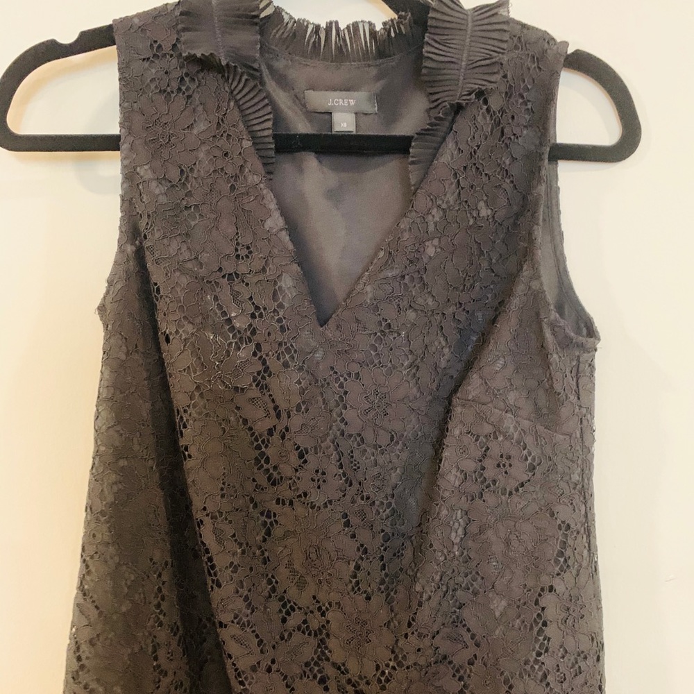 J. Crew Lace Collard Top